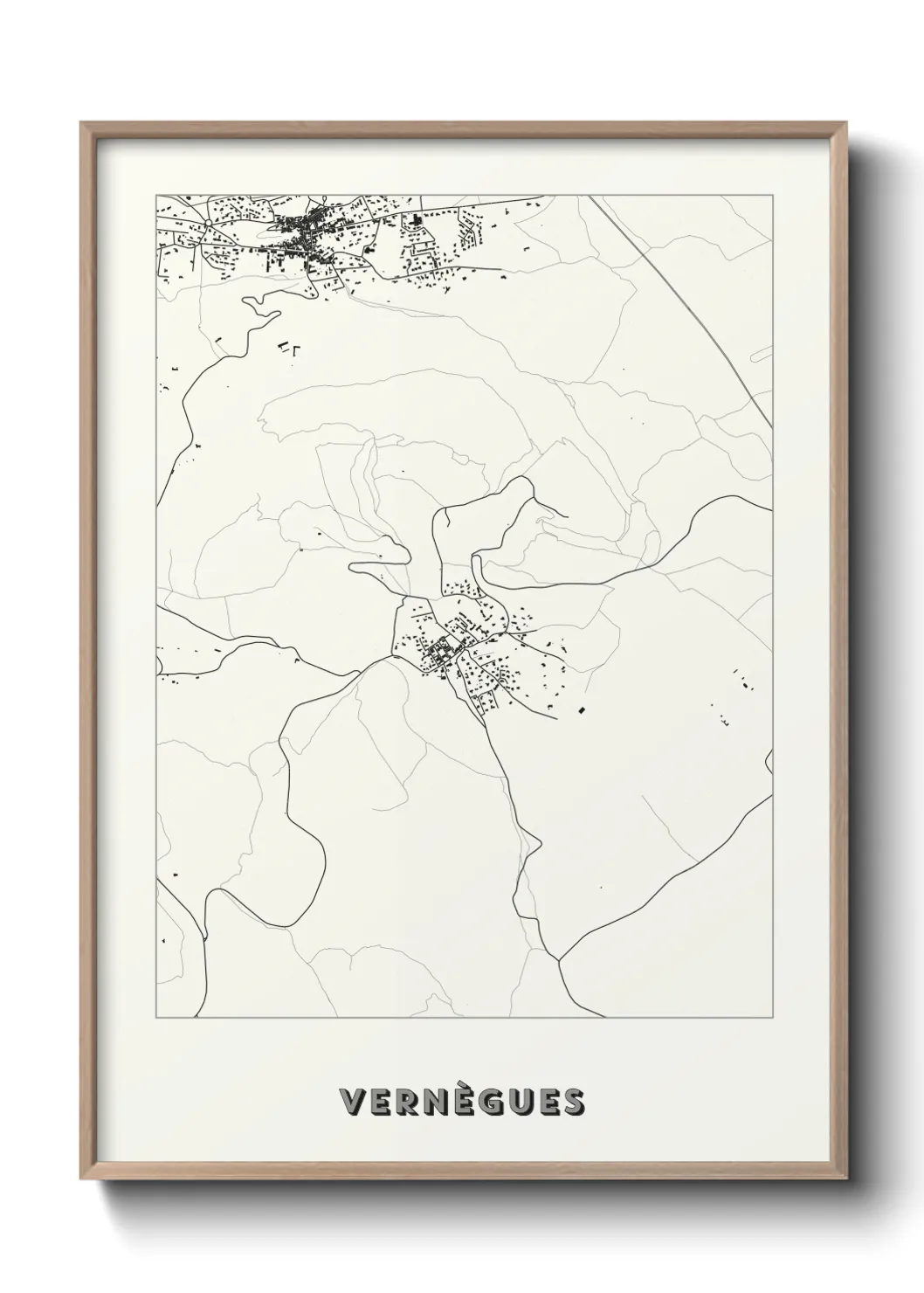 Une affiche de carte sur Vernègues