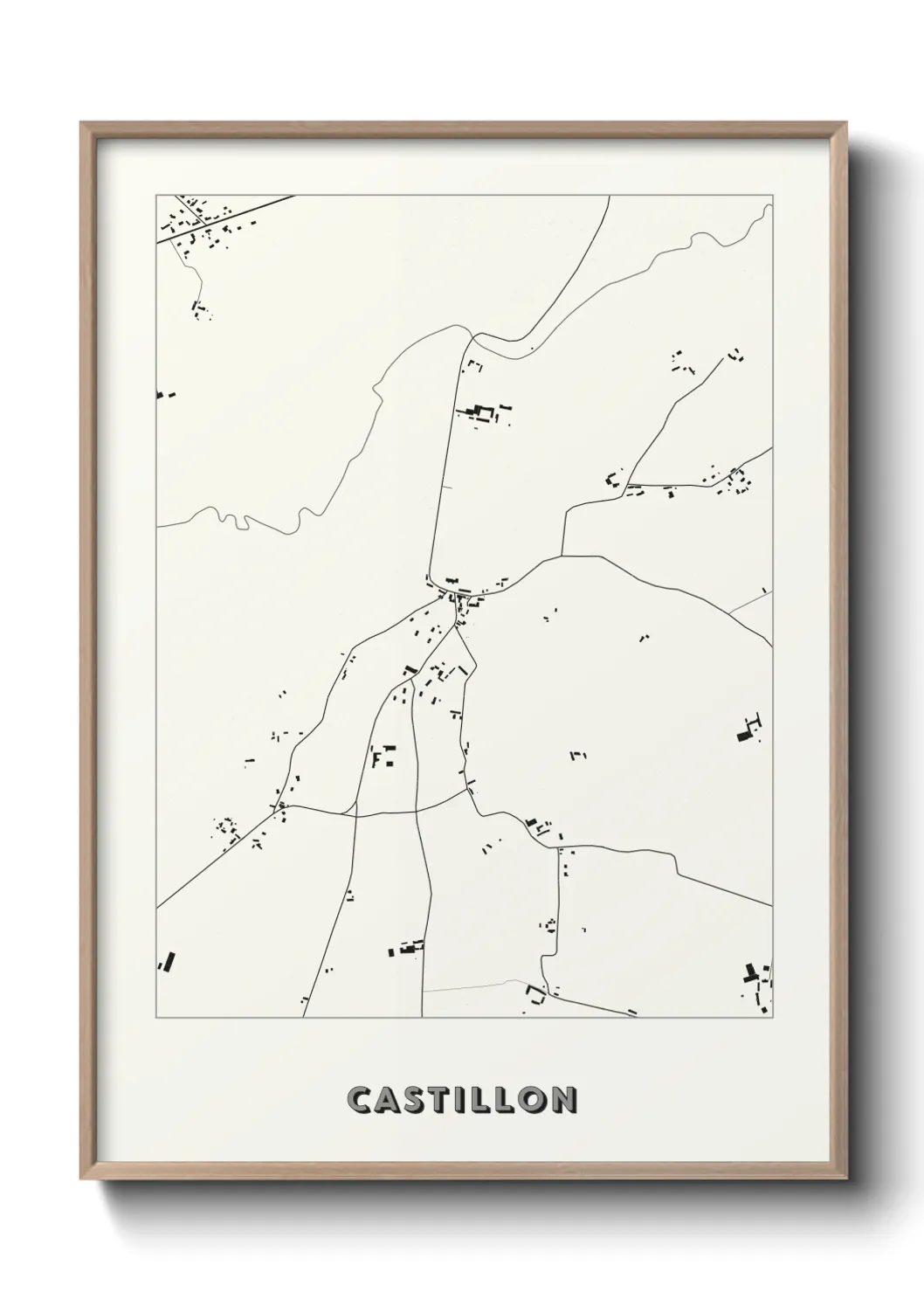 Une affiche de carte sur Castillon