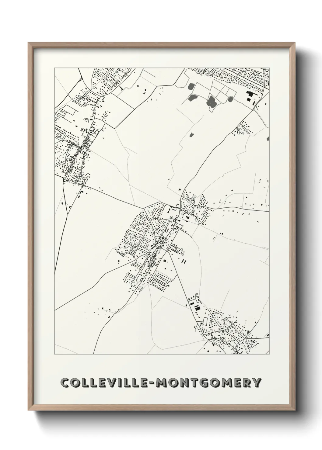 Une affiche de carte sur Colleville-Montgomery