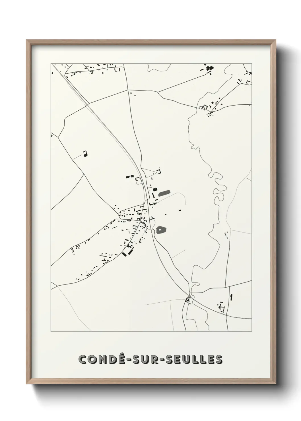 Un poster carteCondé-sur-Seulles