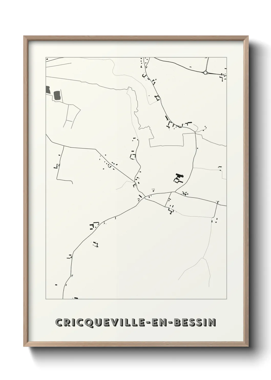 Une affiche de carte sur Cricqueville-en-Bessin