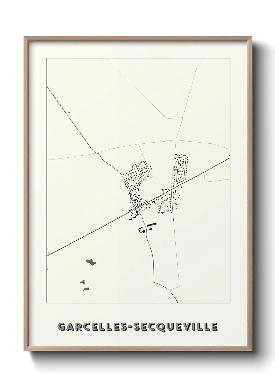 Un poster carteGarcelles-Secqueville
