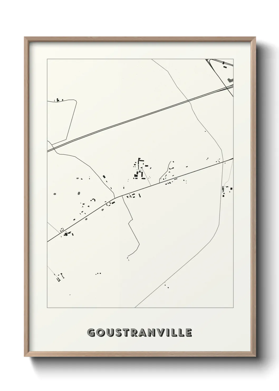 Une affiche de carte sur Goustranville