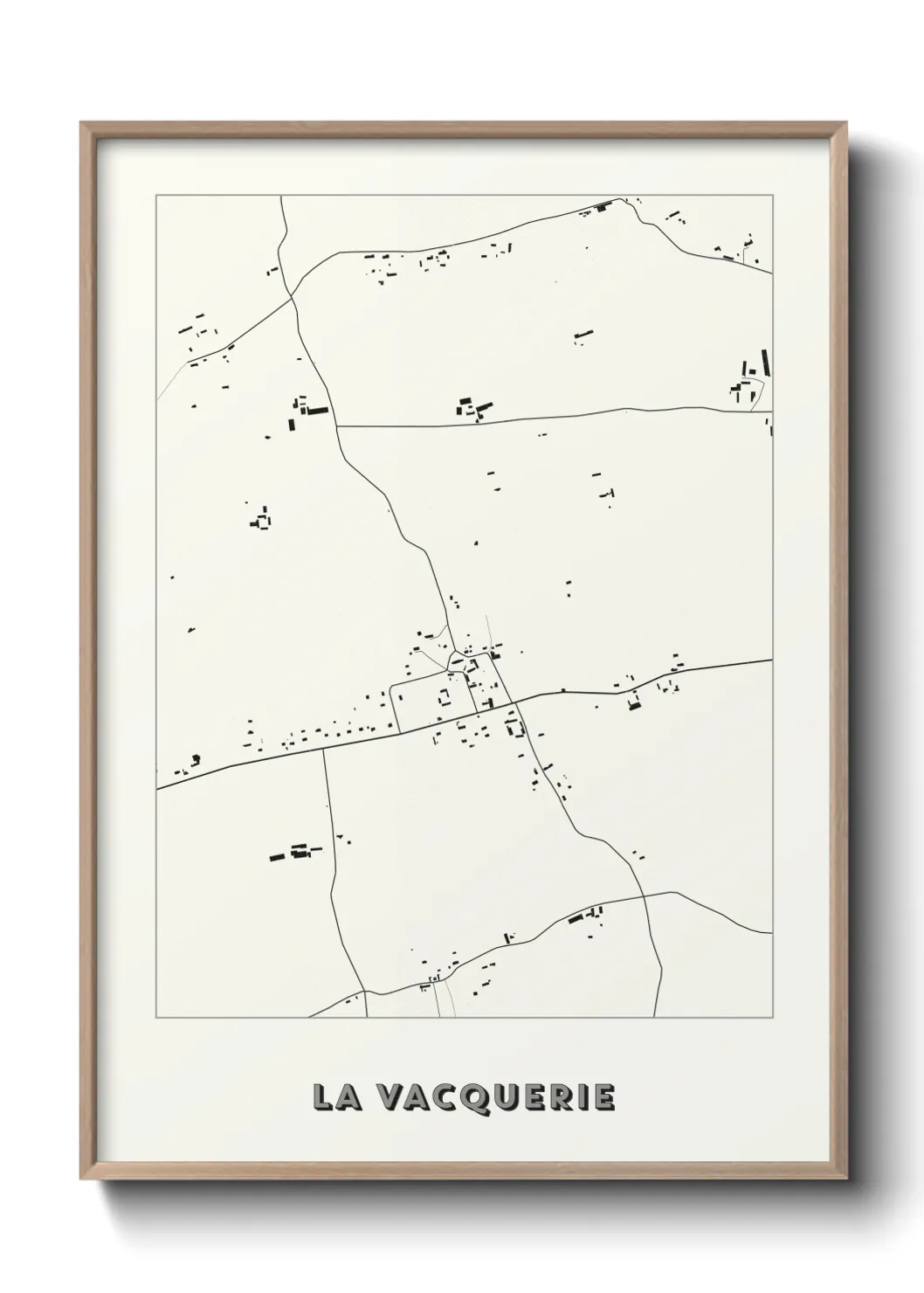 Une affiche de carte sur La Vacquerie