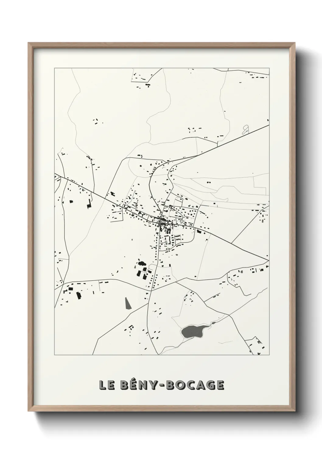 Une affiche de carte sur Le Bény-Bocage