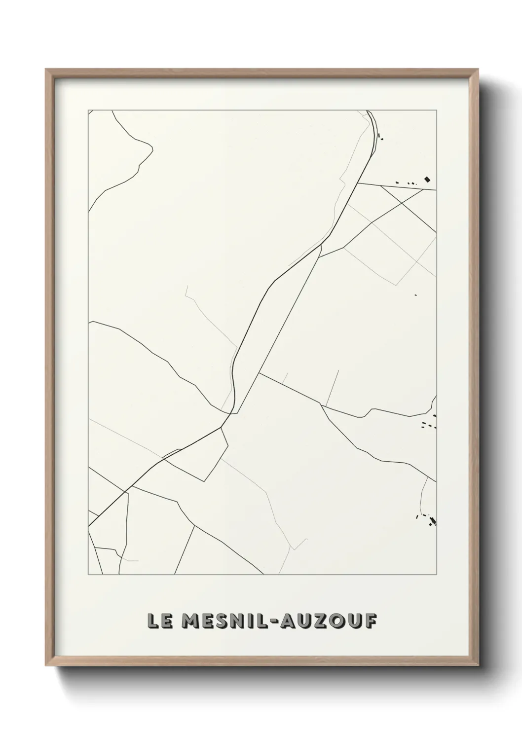 Une affiche de carte sur Le Mesnil-Auzouf