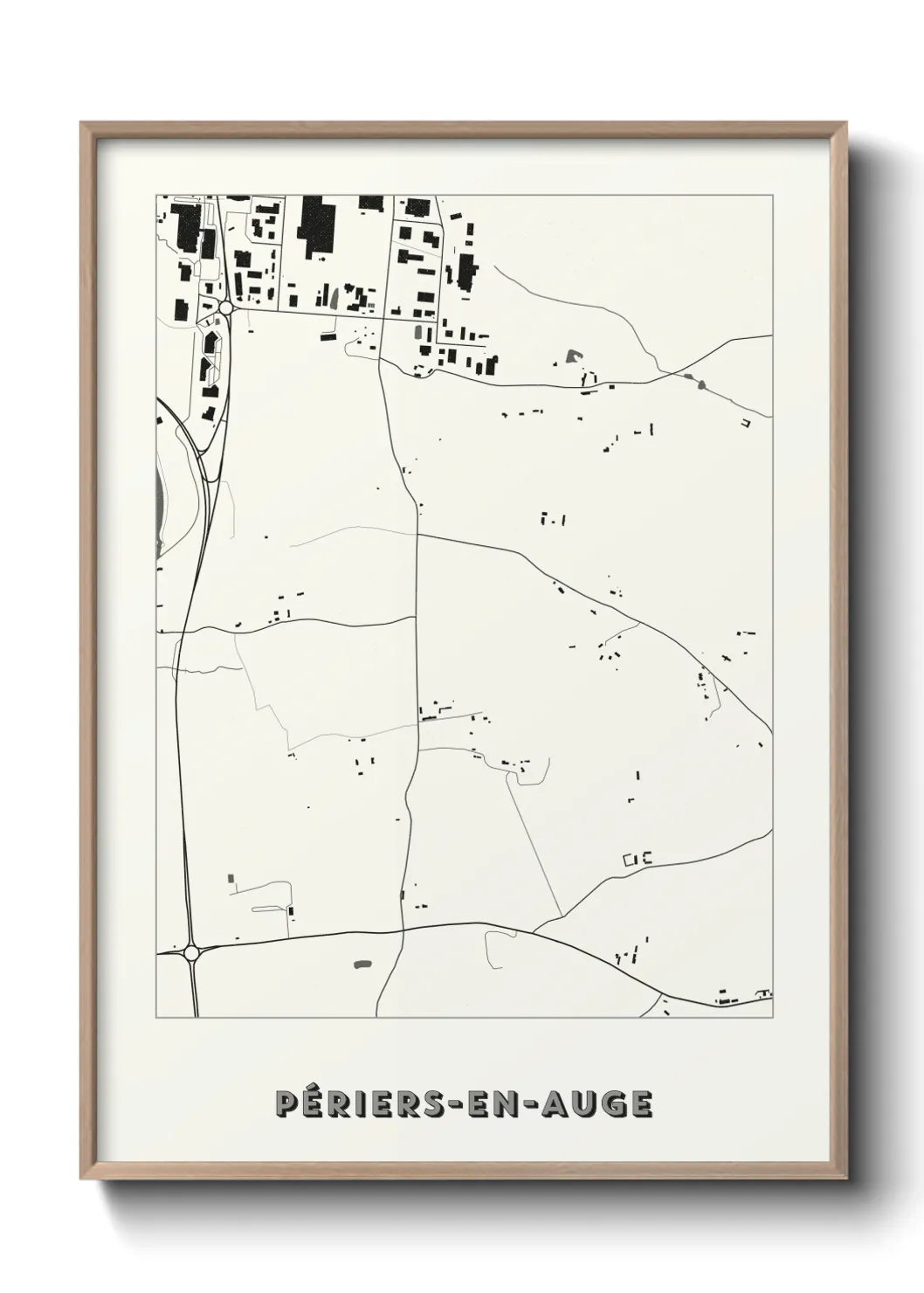 Une affiche de carte sur Périers-en-Auge