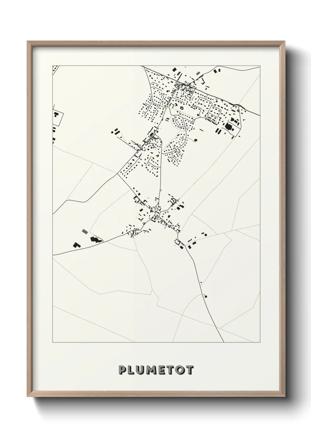 Une affiche de carte sur Plumetot