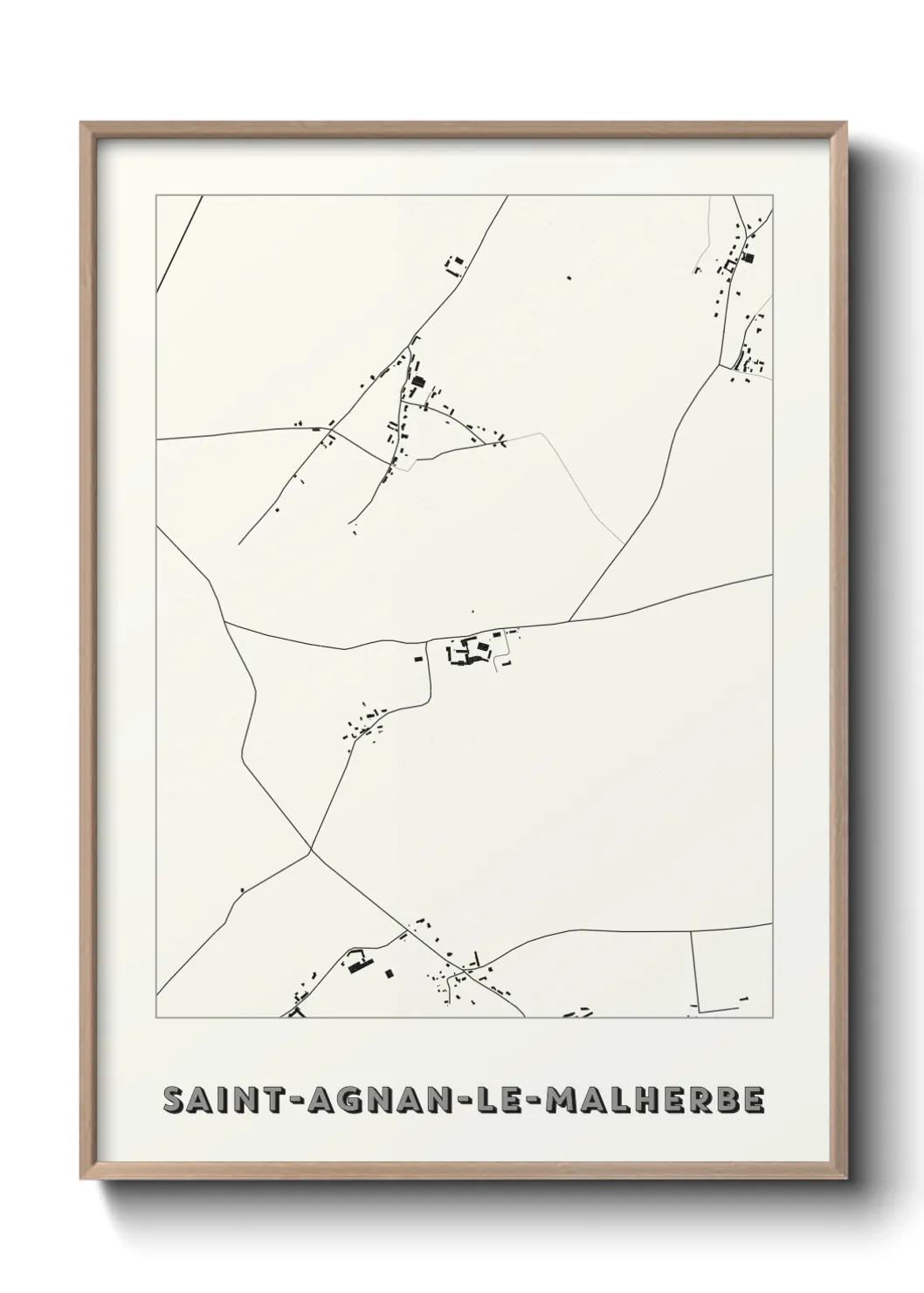 Un poster carteSaint-Agnan-le-Malherbe
