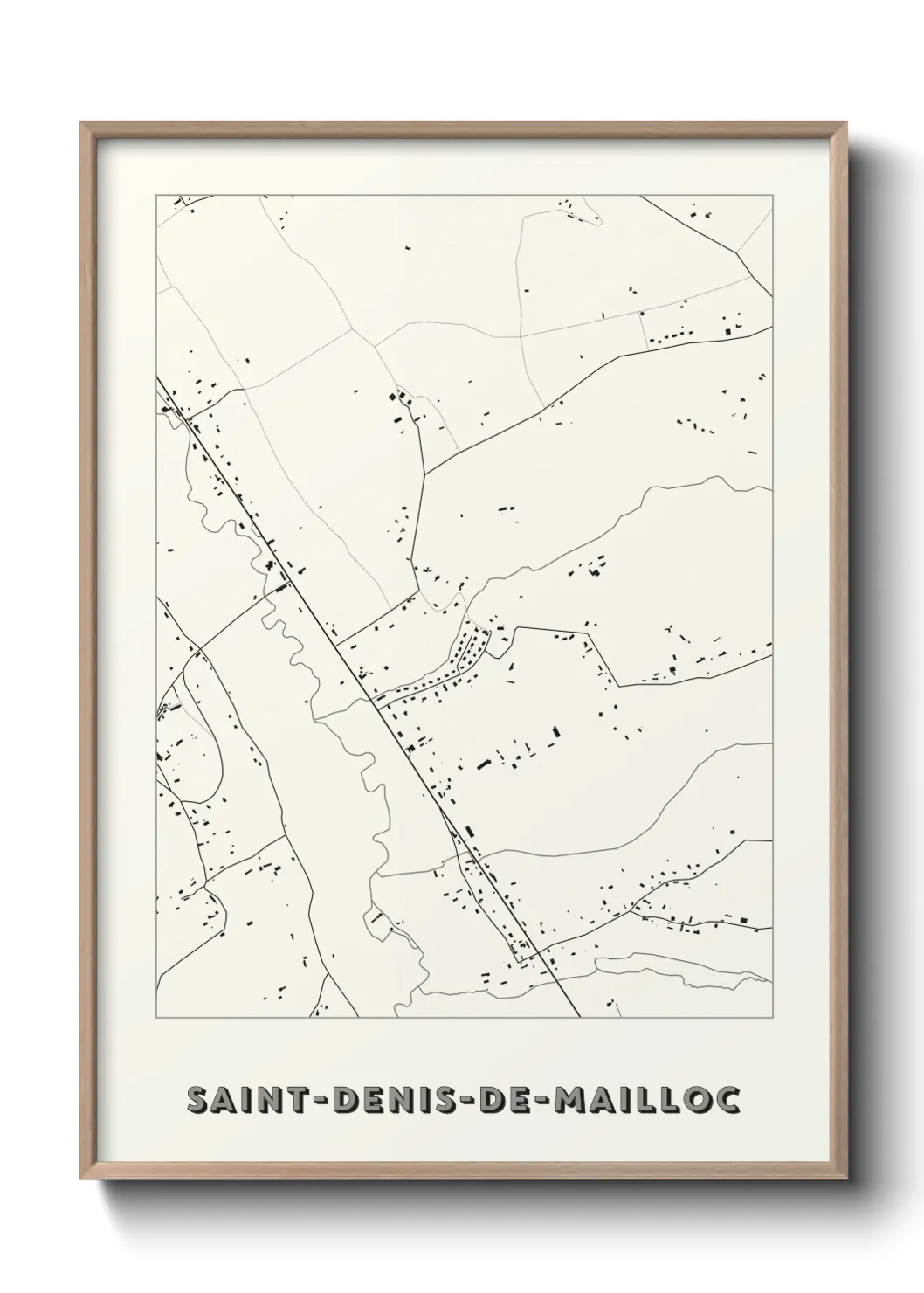 Une affiche de carte sur Saint-Denis-de-Mailloc