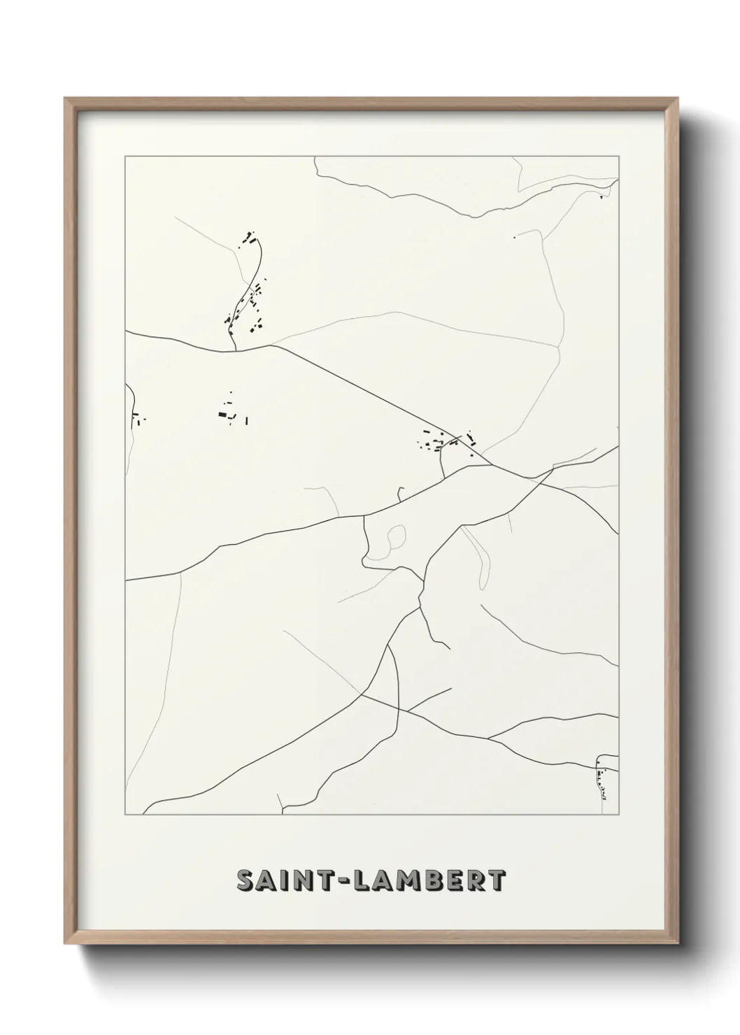 Une affiche de carte sur Saint-Lambert