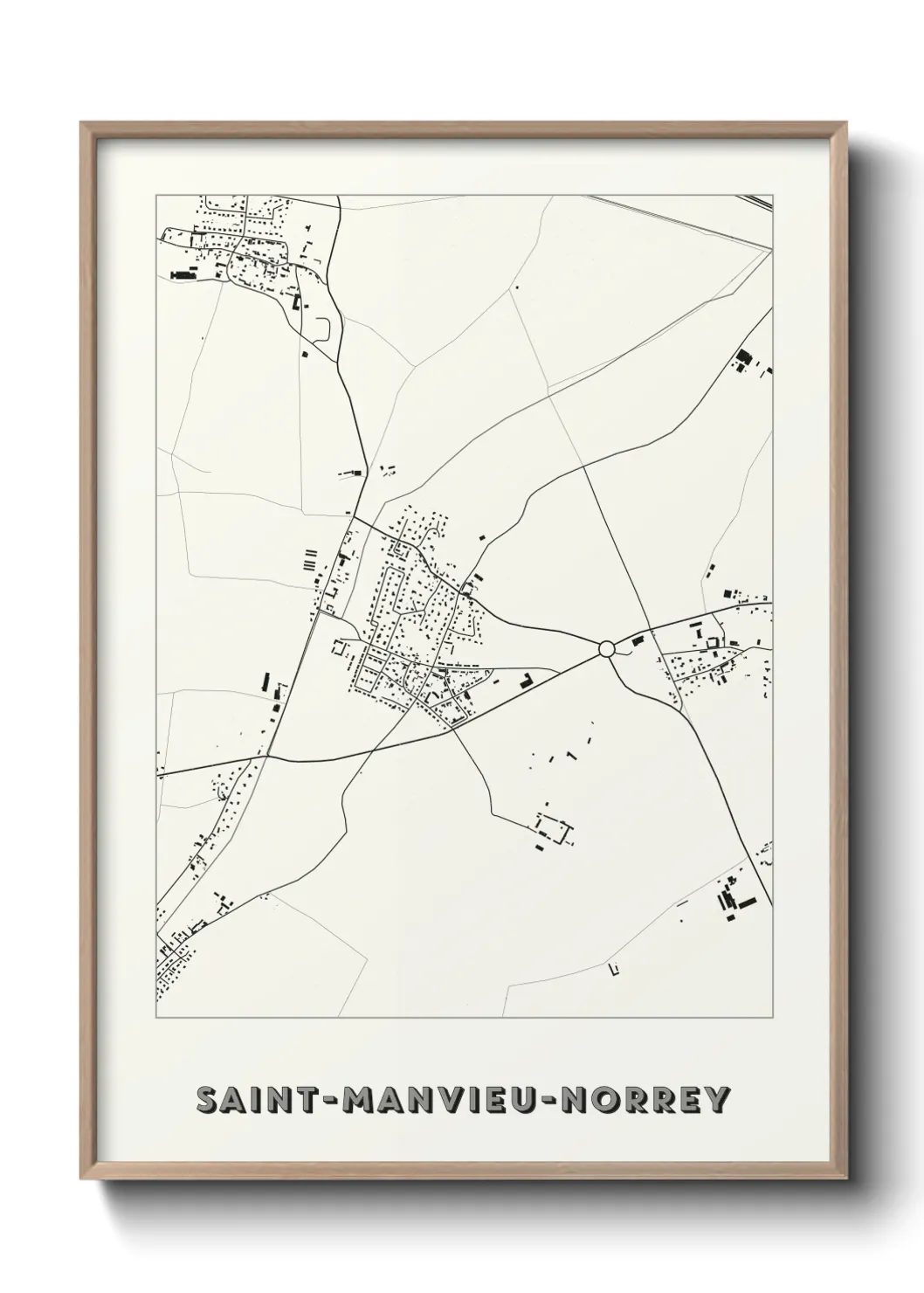 Une affiche de carte sur Saint-Manvieu-Norrey