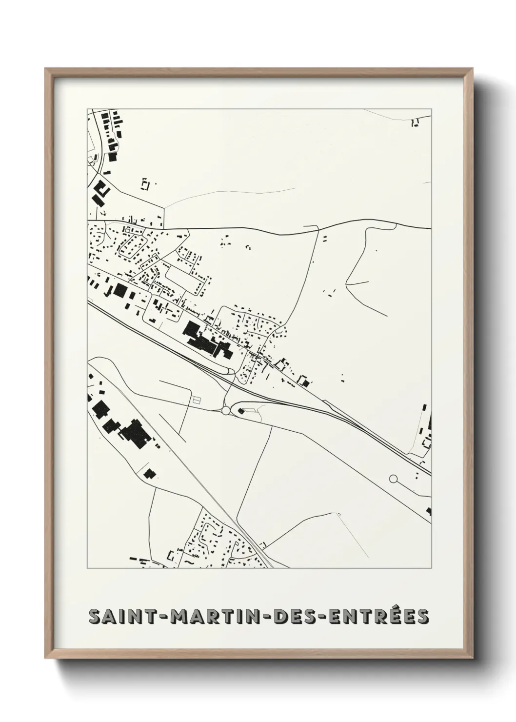 Une affiche de carte sur Saint-Martin-des-Entrées