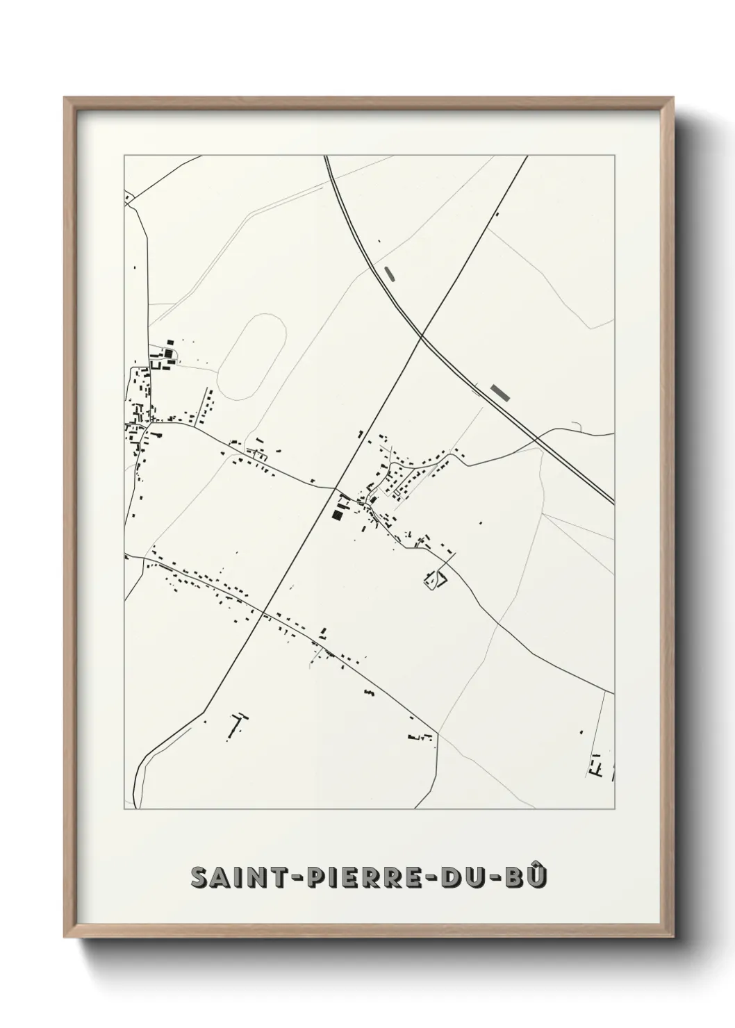 Un poster carteSaint-Pierre-du-Bû