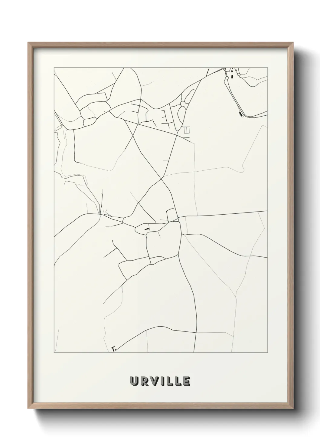Une affiche de carte sur Urville