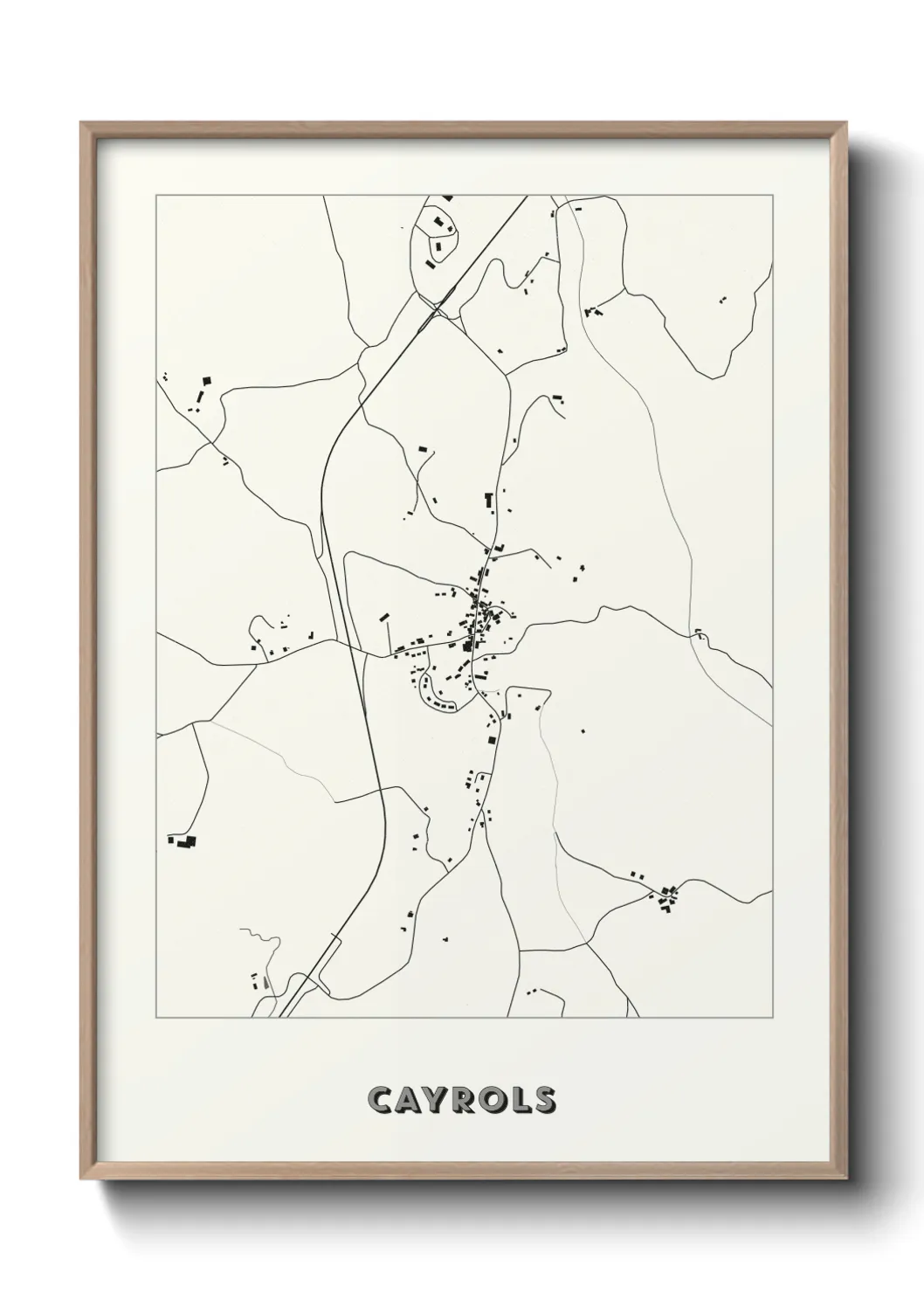 Une affiche de carte sur Cayrols
