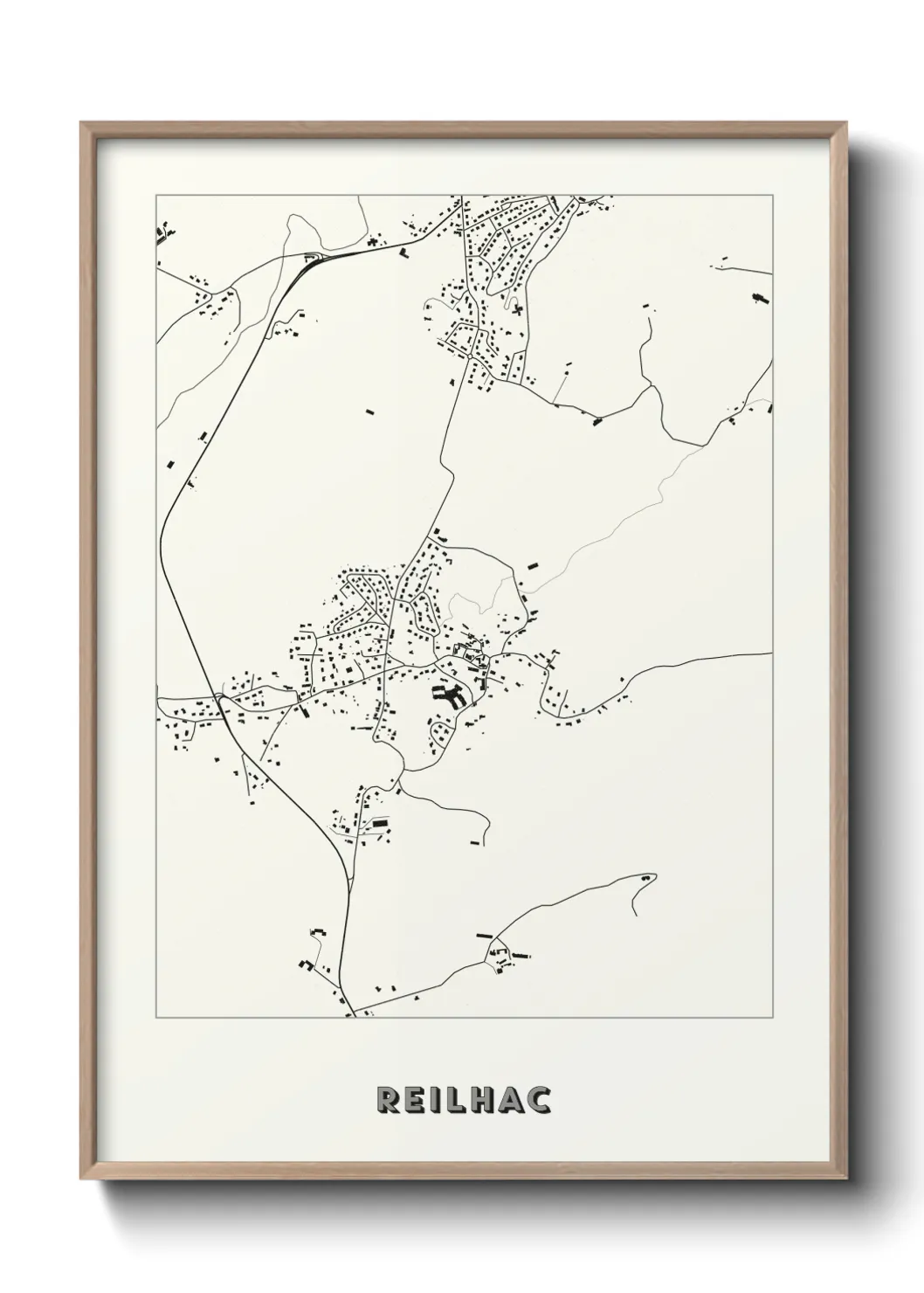 Une affiche de carte sur Reilhac