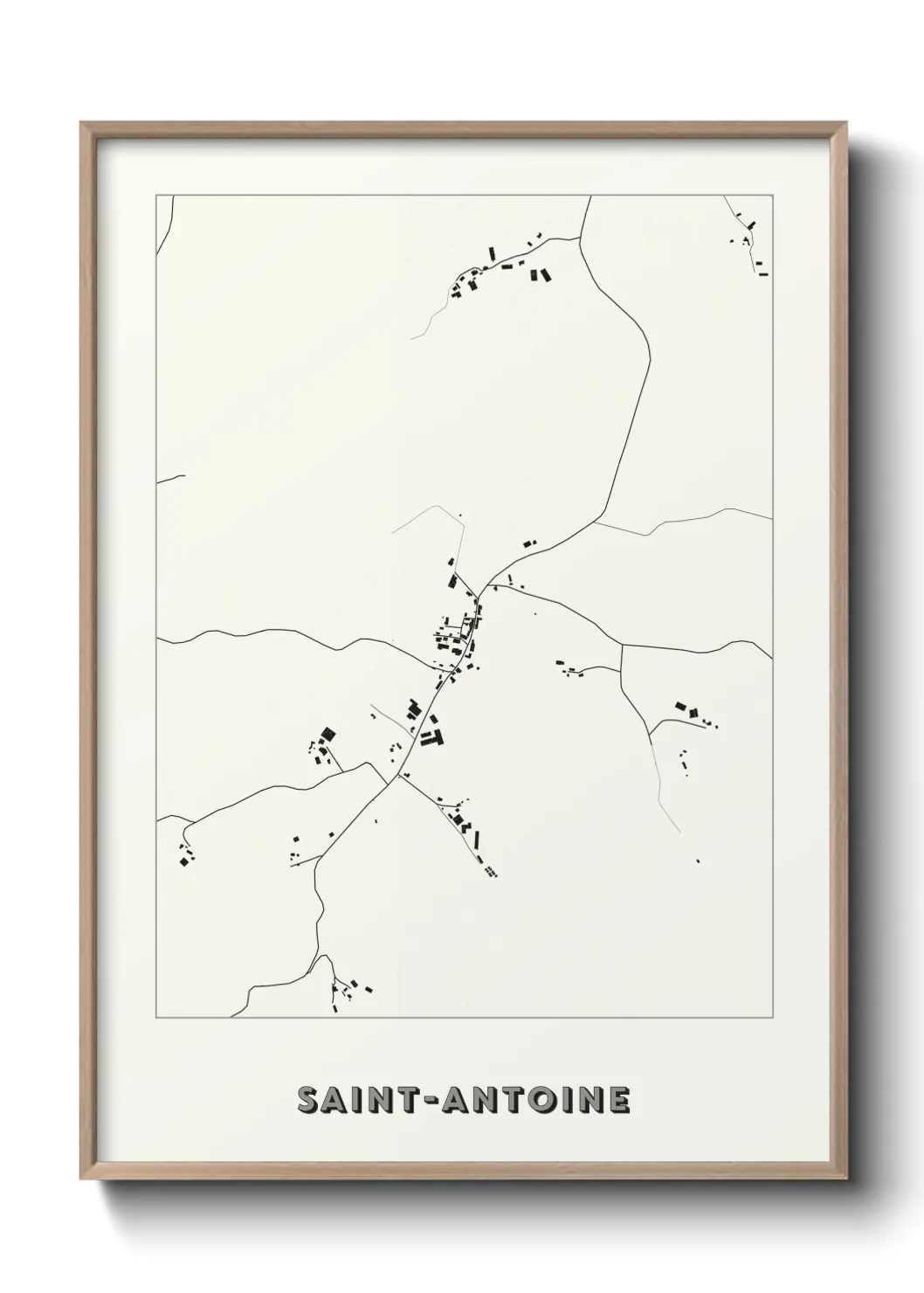 Une affiche de carte sur Saint-Antoine
