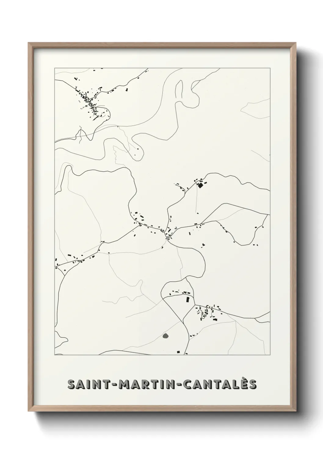 Une affiche de carte sur Saint-Martin-Cantalès