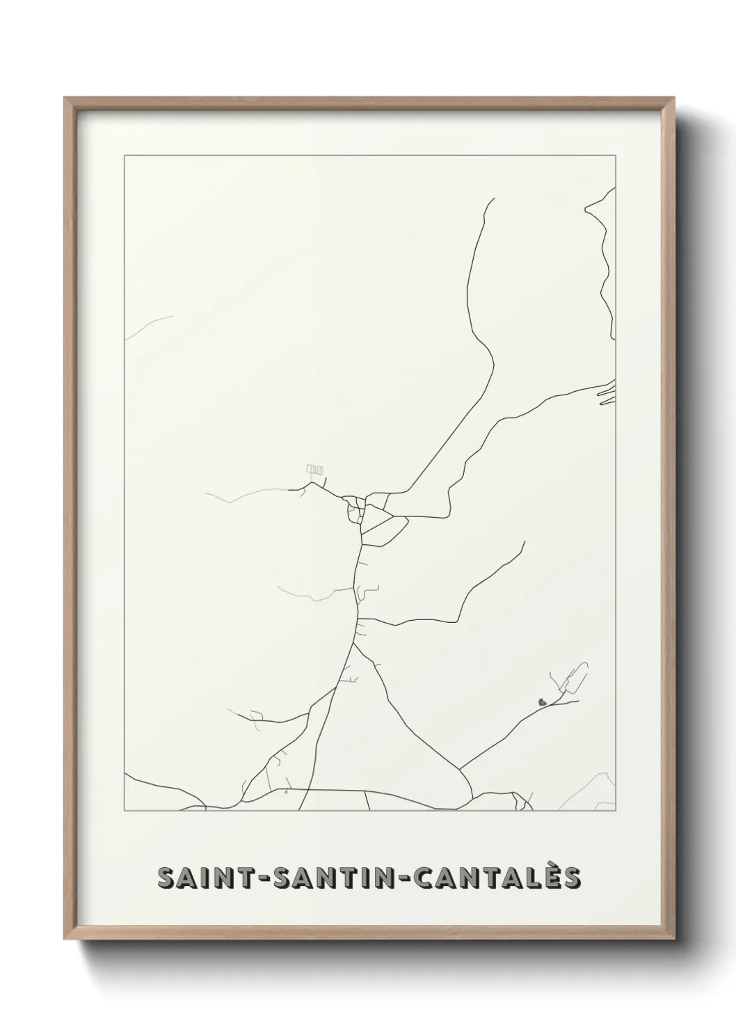 Une affiche de carte sur Saint-Santin-Cantalès