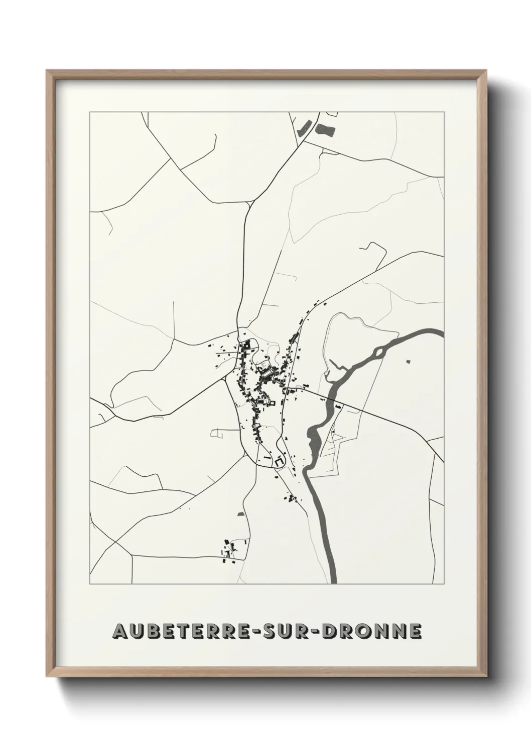 Une affiche de carte sur Aubeterre-sur-Dronne
