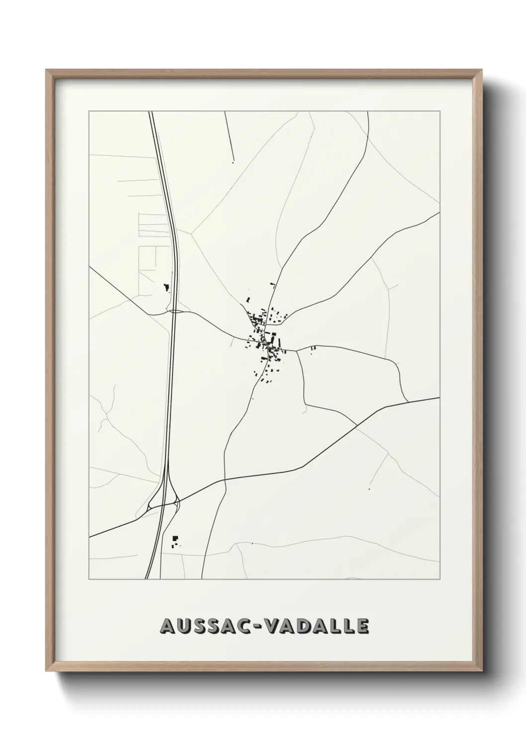 Un poster carteAussac-Vadalle