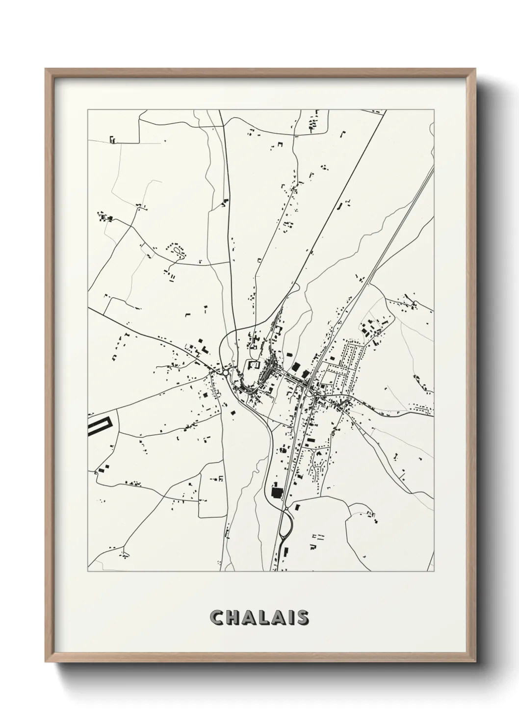 Une affiche de carte sur Chalais