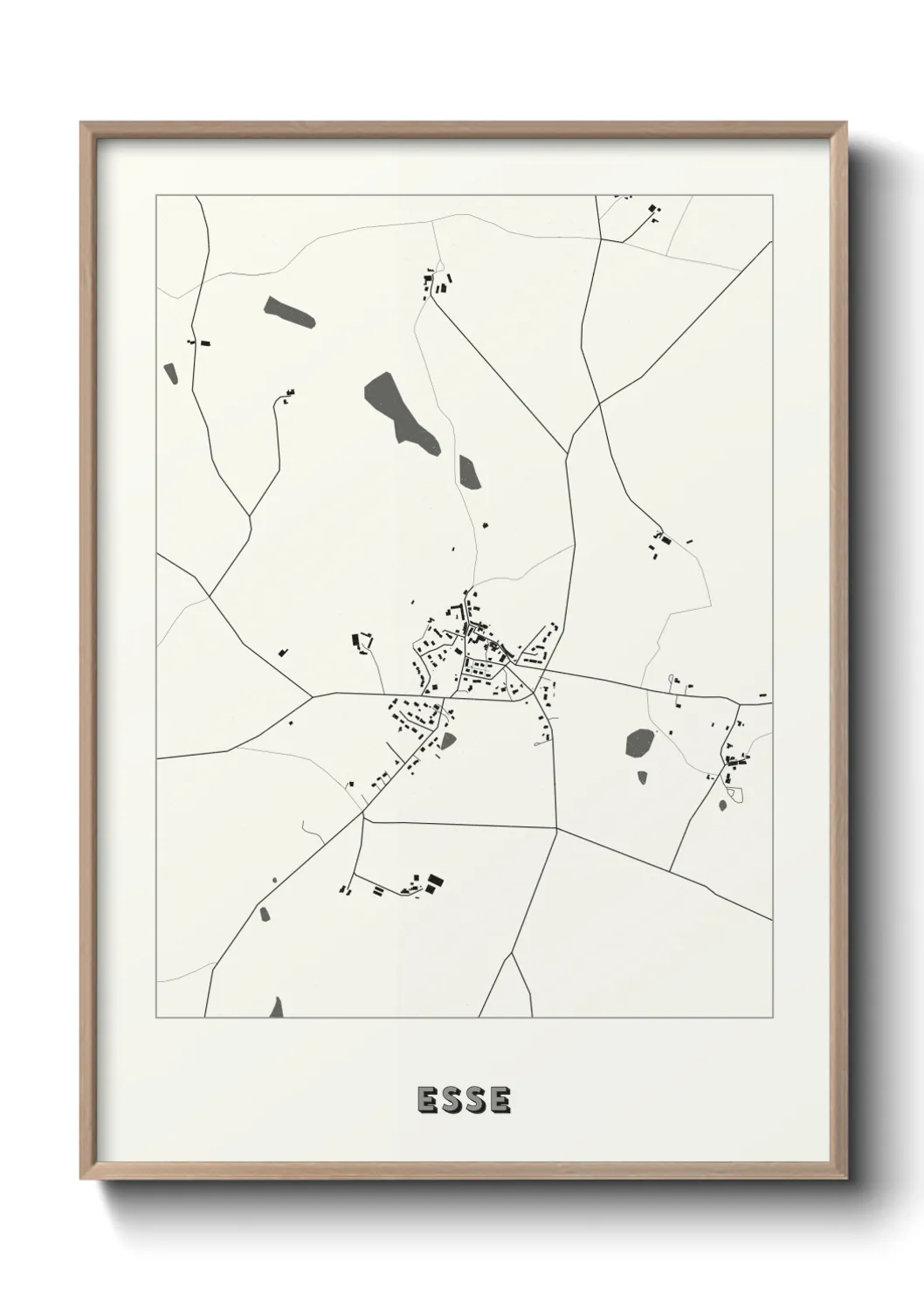 Une affiche de carte sur Esse