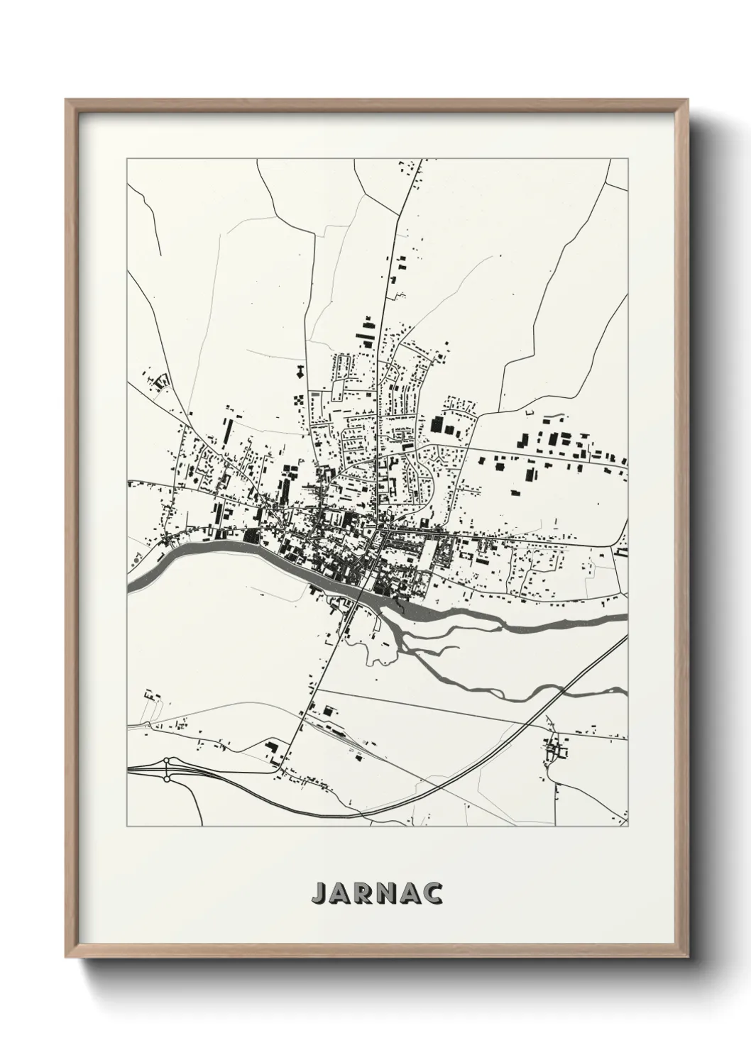 Une affiche de carte sur Jarnac