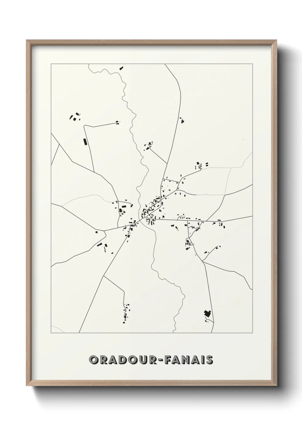 Un poster carteOradour-Fanais