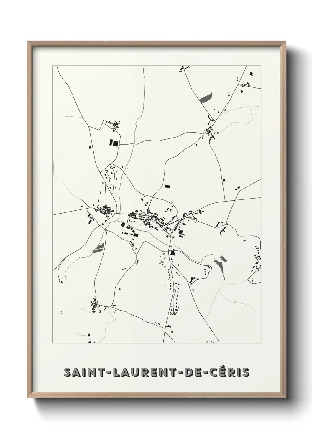 Un poster carteSaint-Laurent-de-Céris