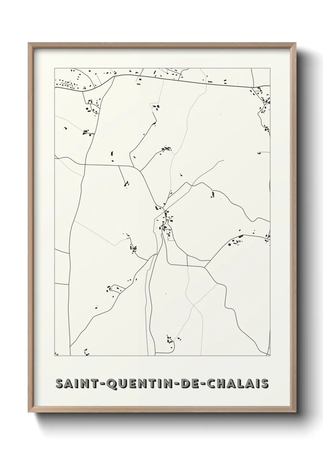 Un poster carteSaint-Quentin-de-Chalais