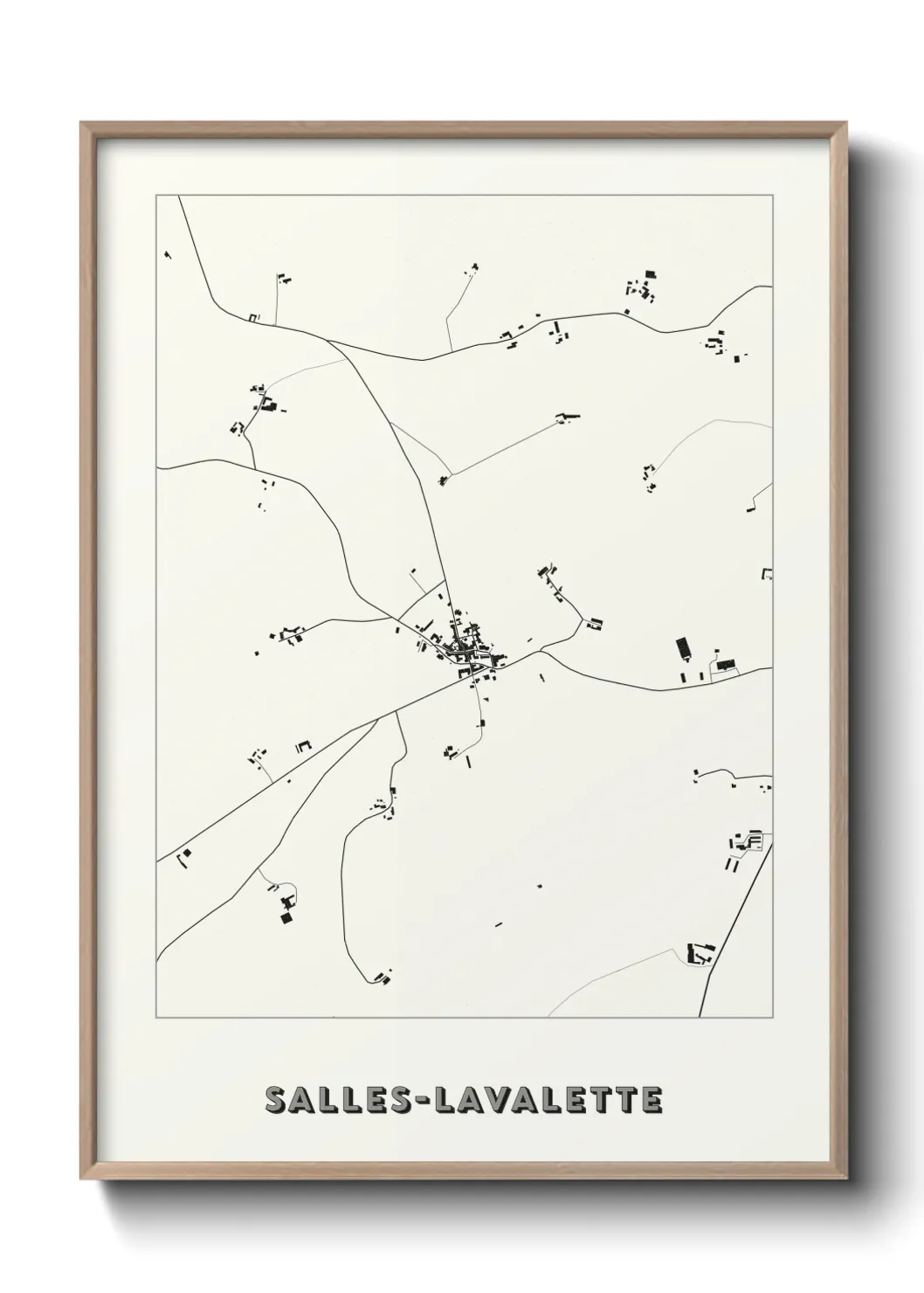 Une affiche de carte sur Salles-Lavalette