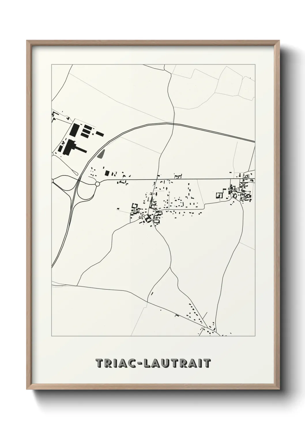 Une affiche de carte sur Triac-Lautrait