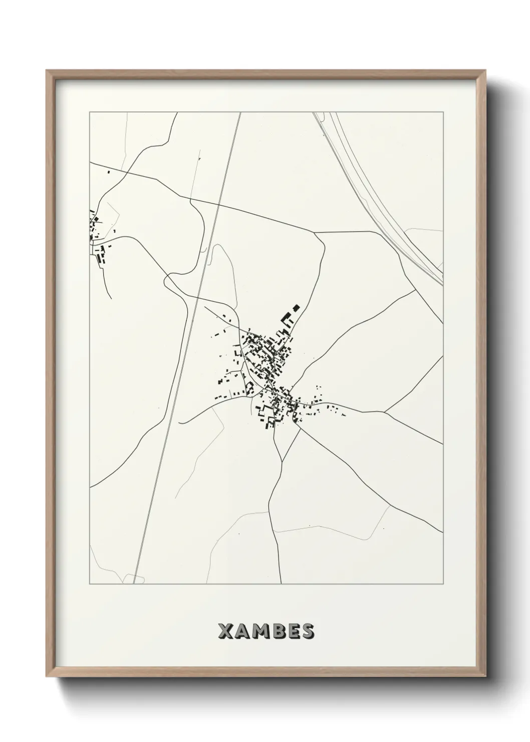 Une affiche de carte sur Xambes