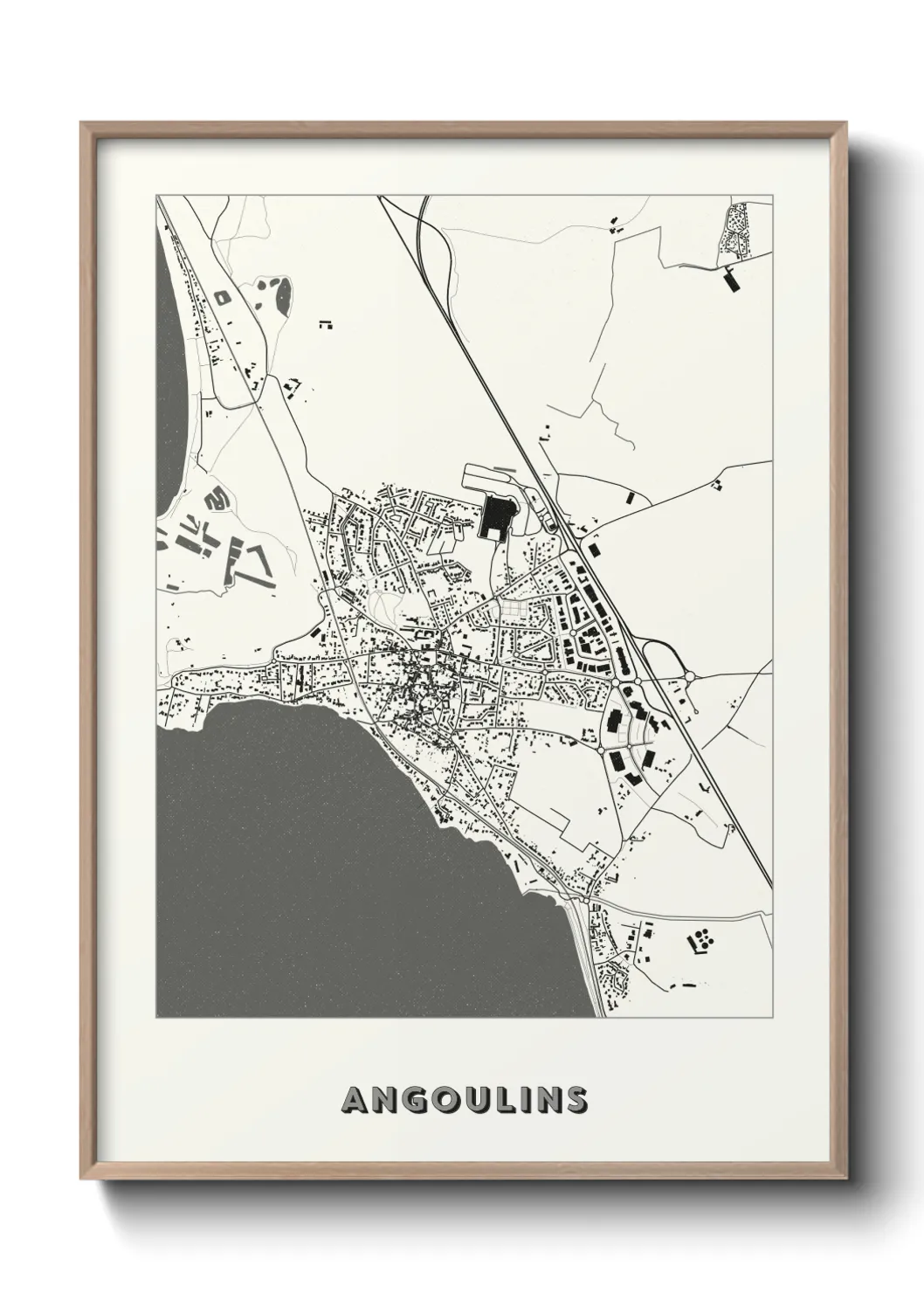 Une affiche de carte sur Angoulins