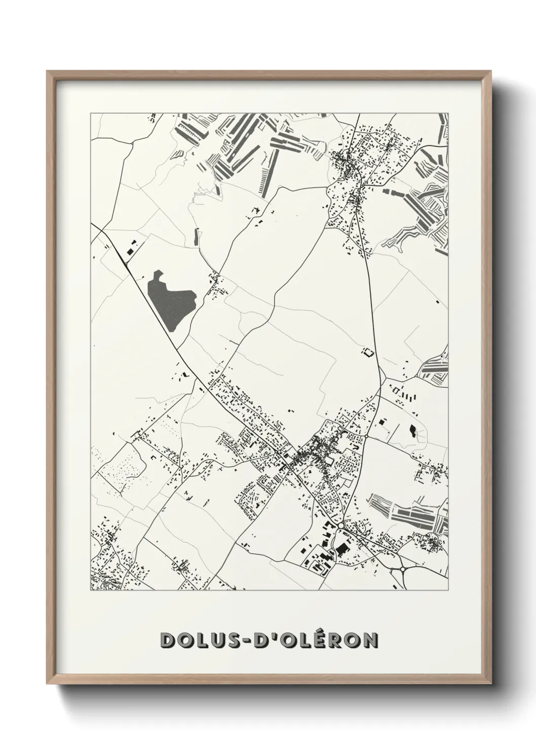 Une affiche de carte sur Dolus-d'Oléron