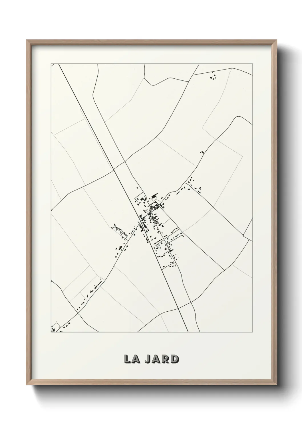 Une affiche de carte sur La Jard