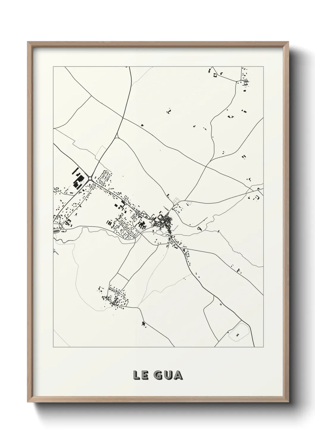 Une affiche de carte sur Le Gua