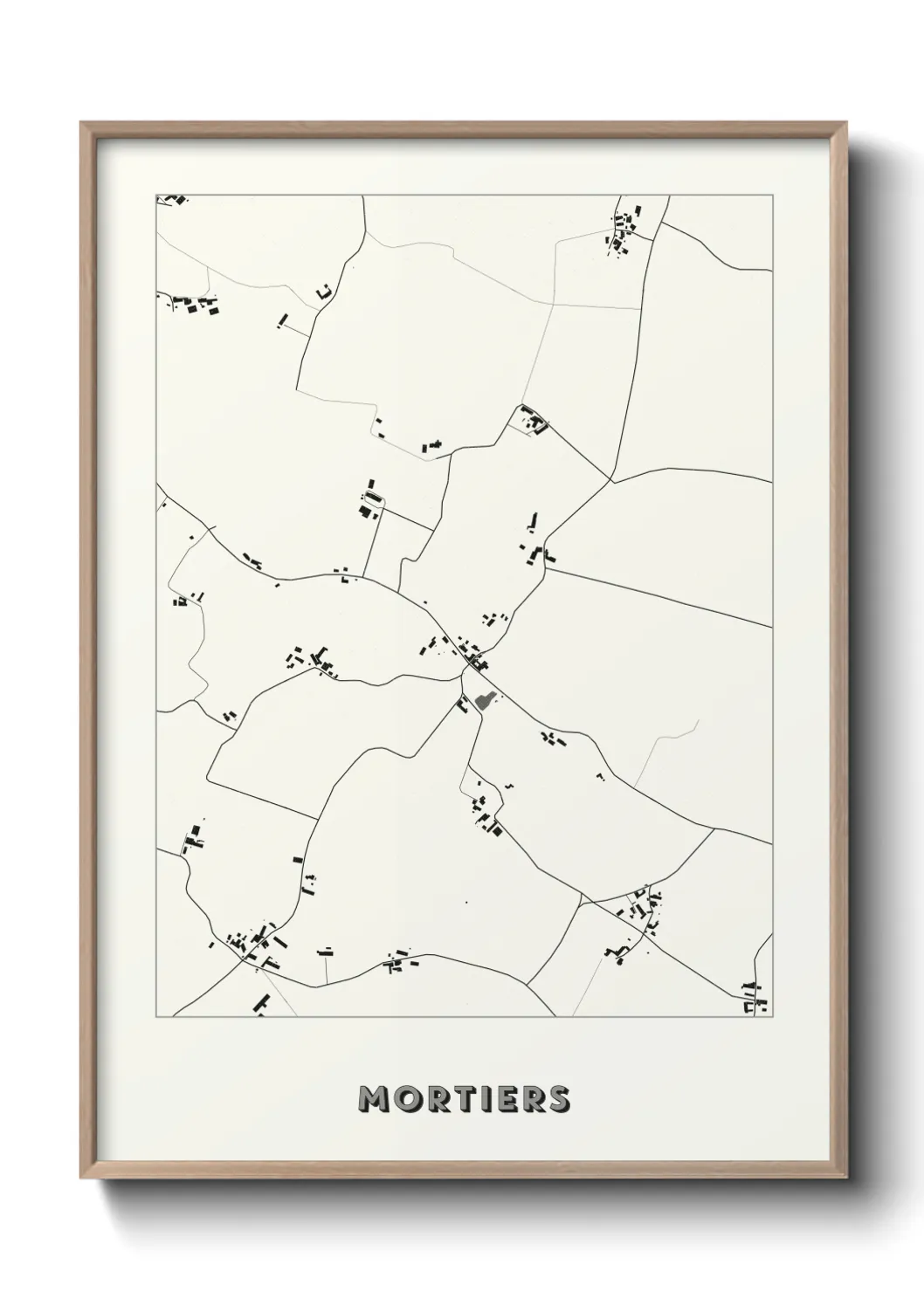 Une affiche de carte sur Mortiers