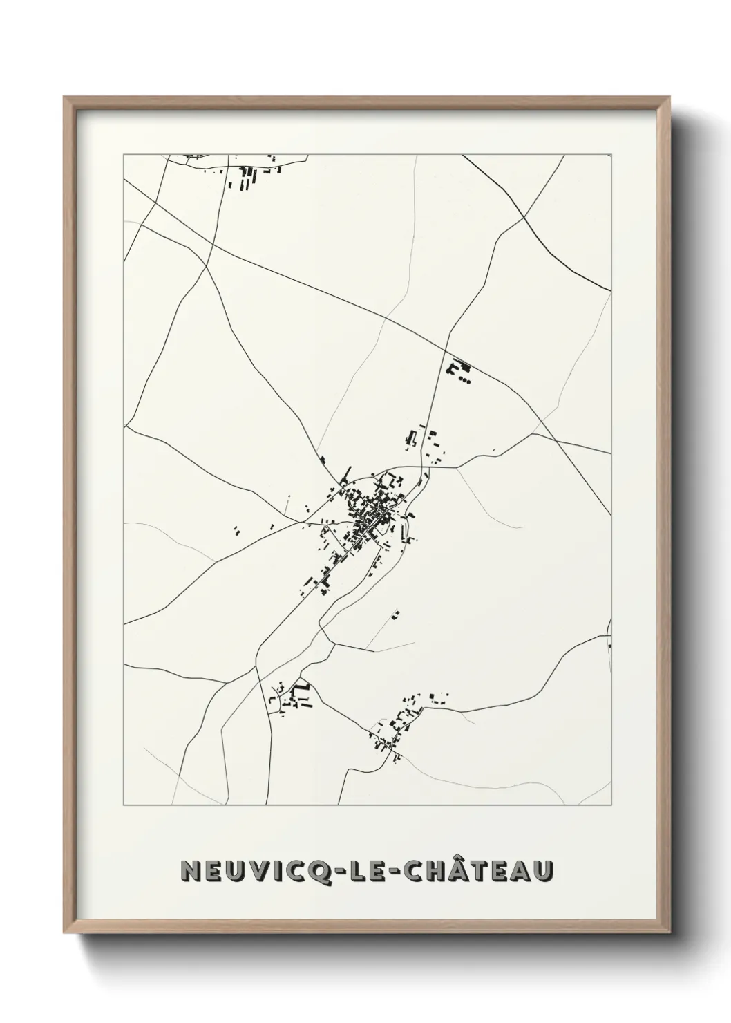 Une affiche de carte sur Neuvicq-le-Château