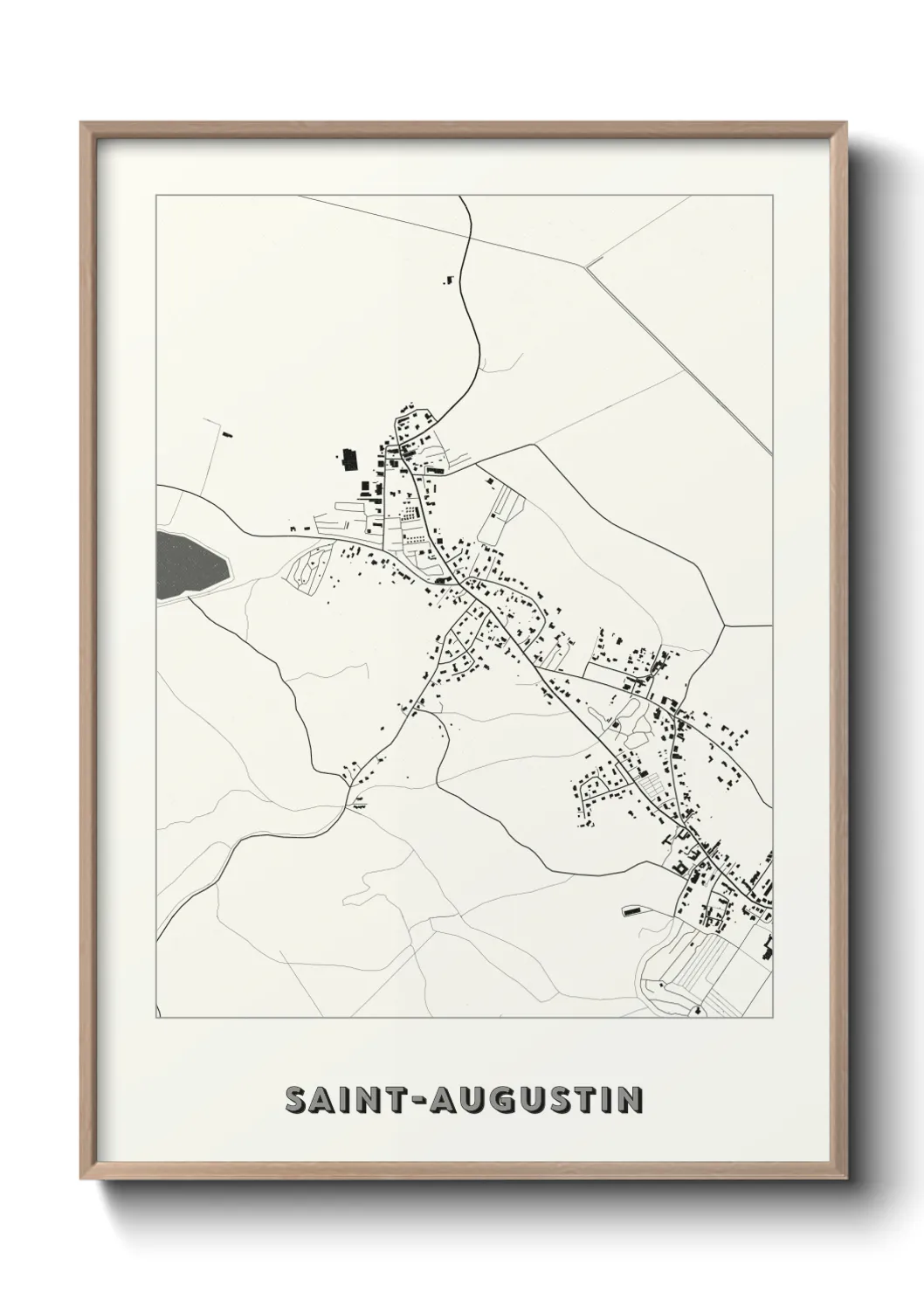 Une affiche de carte sur Saint-Augustin
