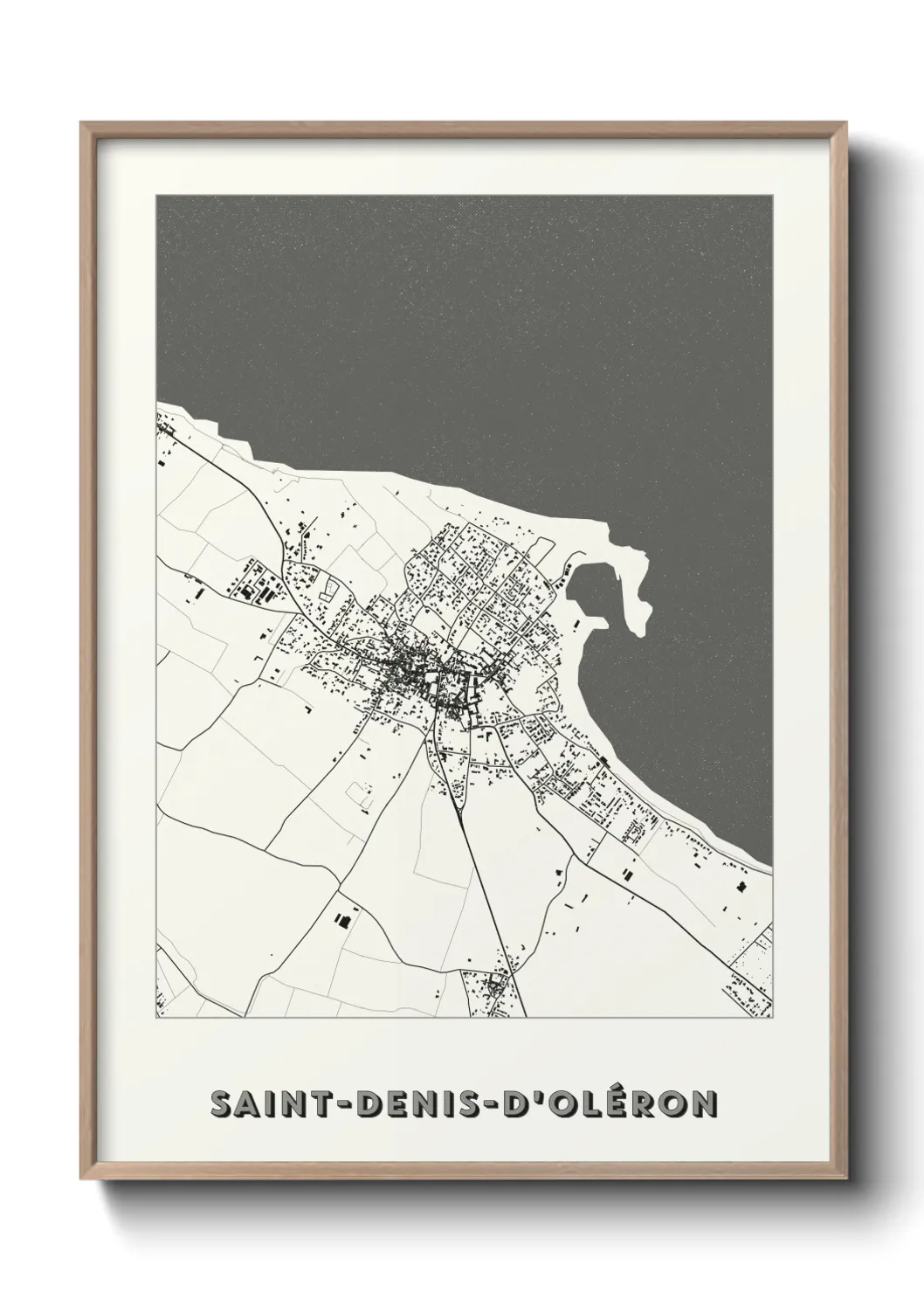 Une affiche de carte sur Saint-Denis-d'Oléron