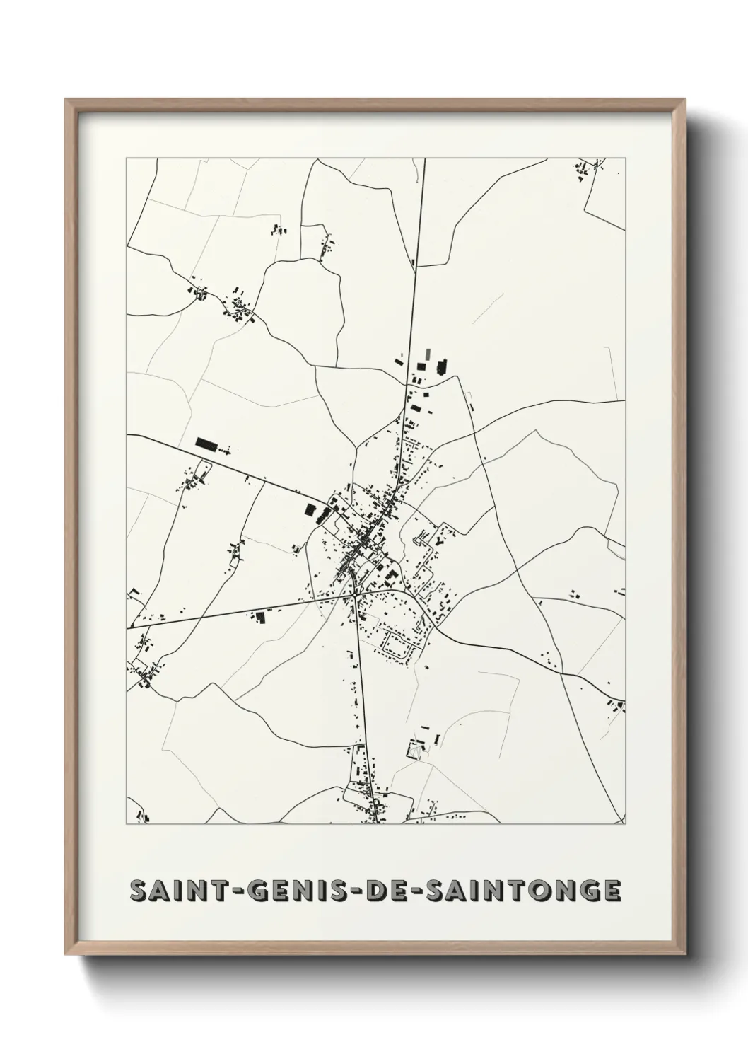 Un poster carteSaint-Genis-de-Saintonge