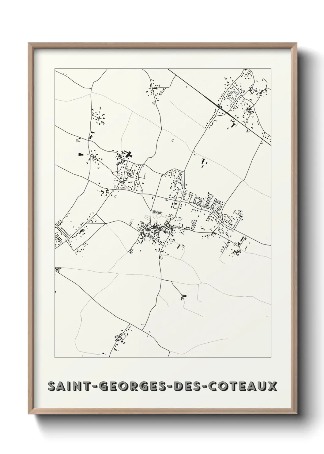 Une affiche de carte sur Saint-Georges-des-Coteaux