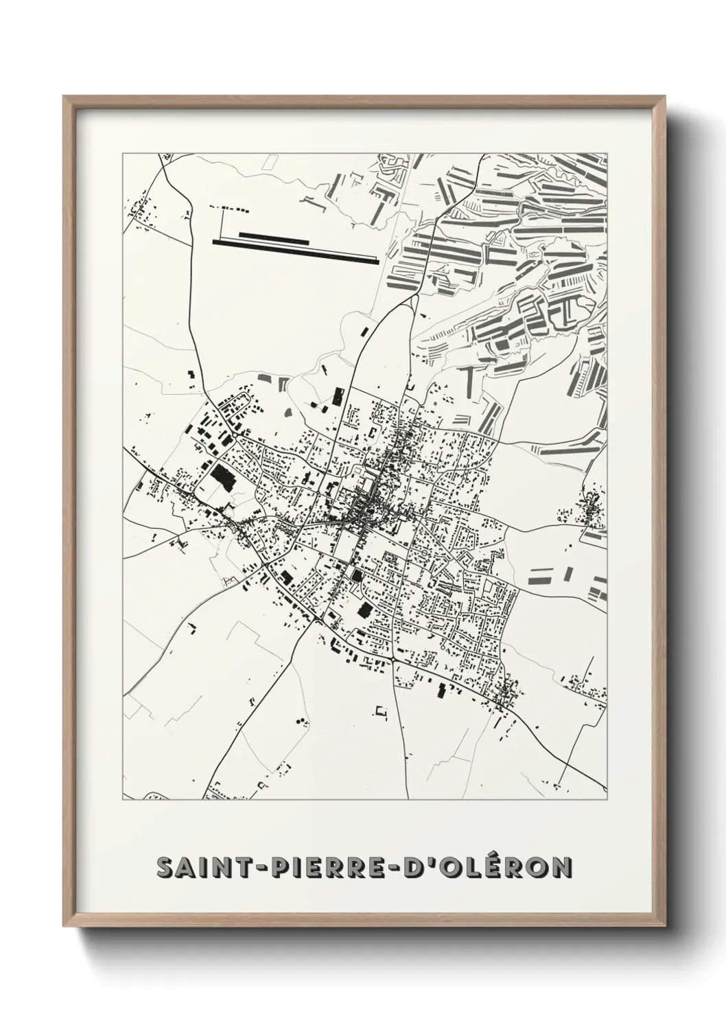 Un poster carteSaint-Pierre-d'Oléron