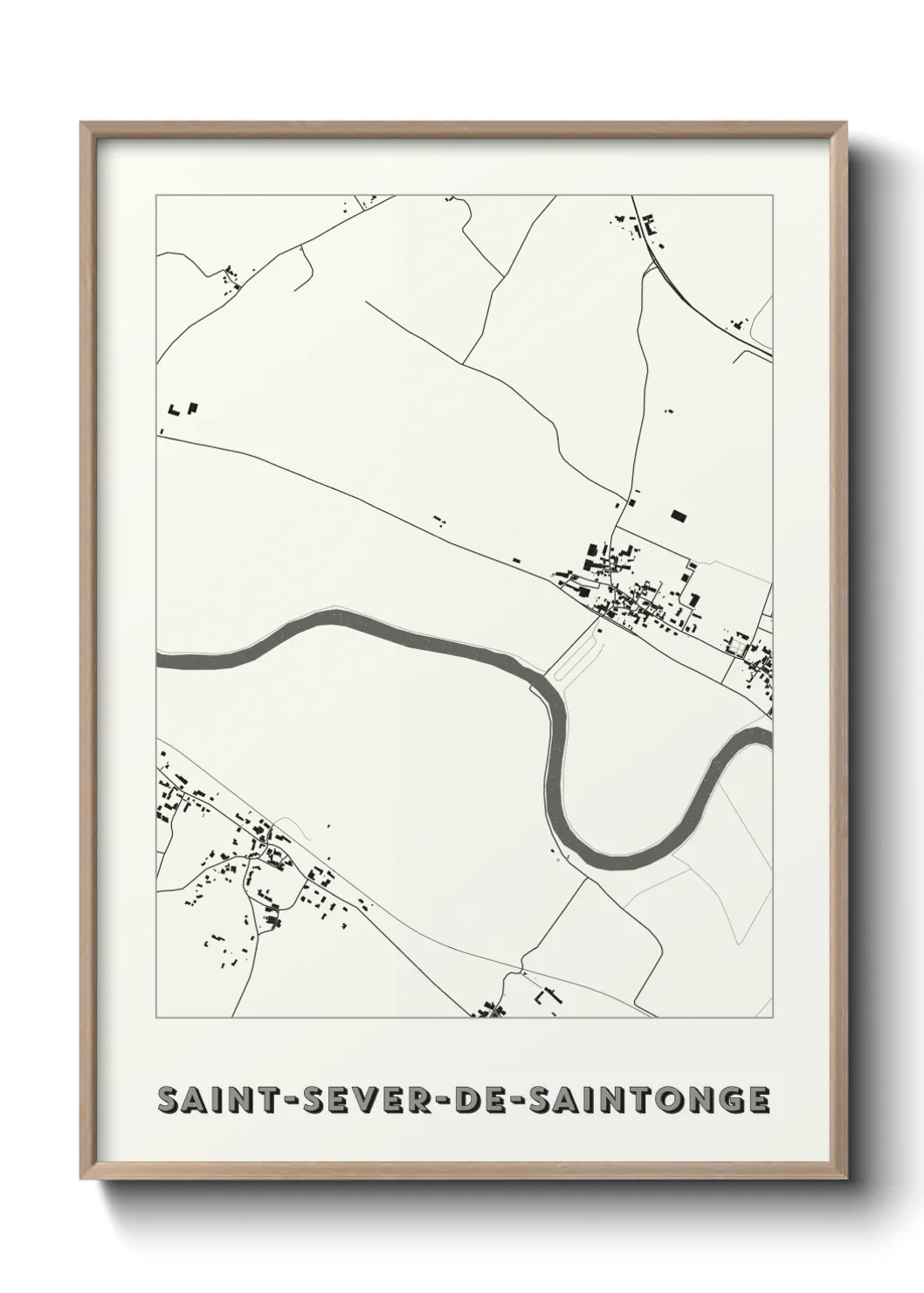 Un poster carteSaint-Sever-de-Saintonge