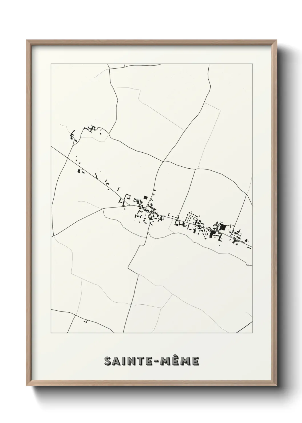 Une affiche de carte sur Sainte-Même