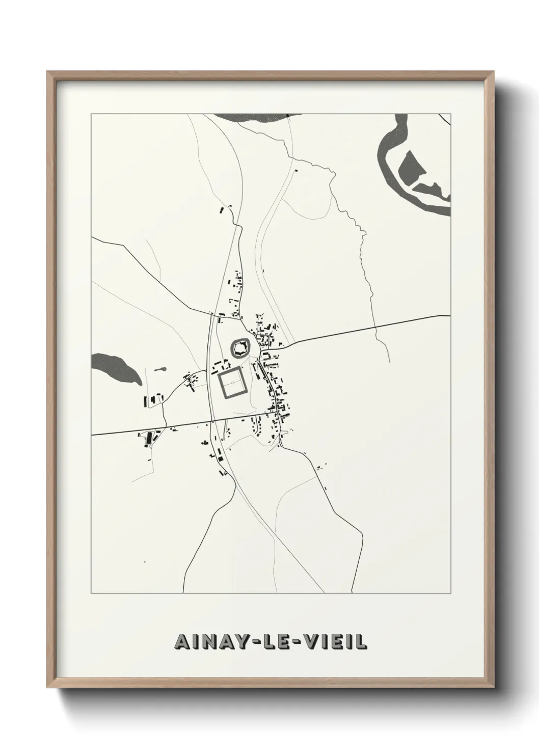 Un poster carteAinay-le-Vieil