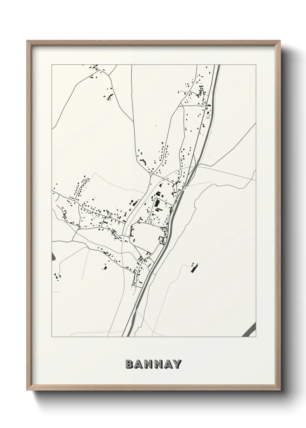 Une affiche de carte sur Bannay